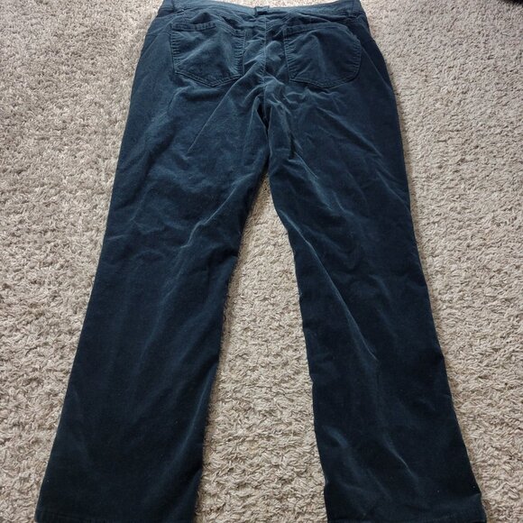 Democracy Corduroy Pants Womens 14P Petite Green AB Solution Stretch - Picture 6 of 8
